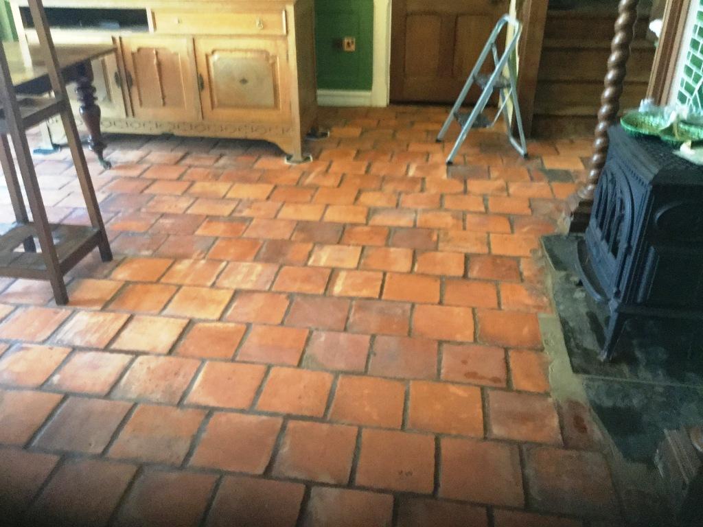 Spanish Terracotta After Cleaning Swansea