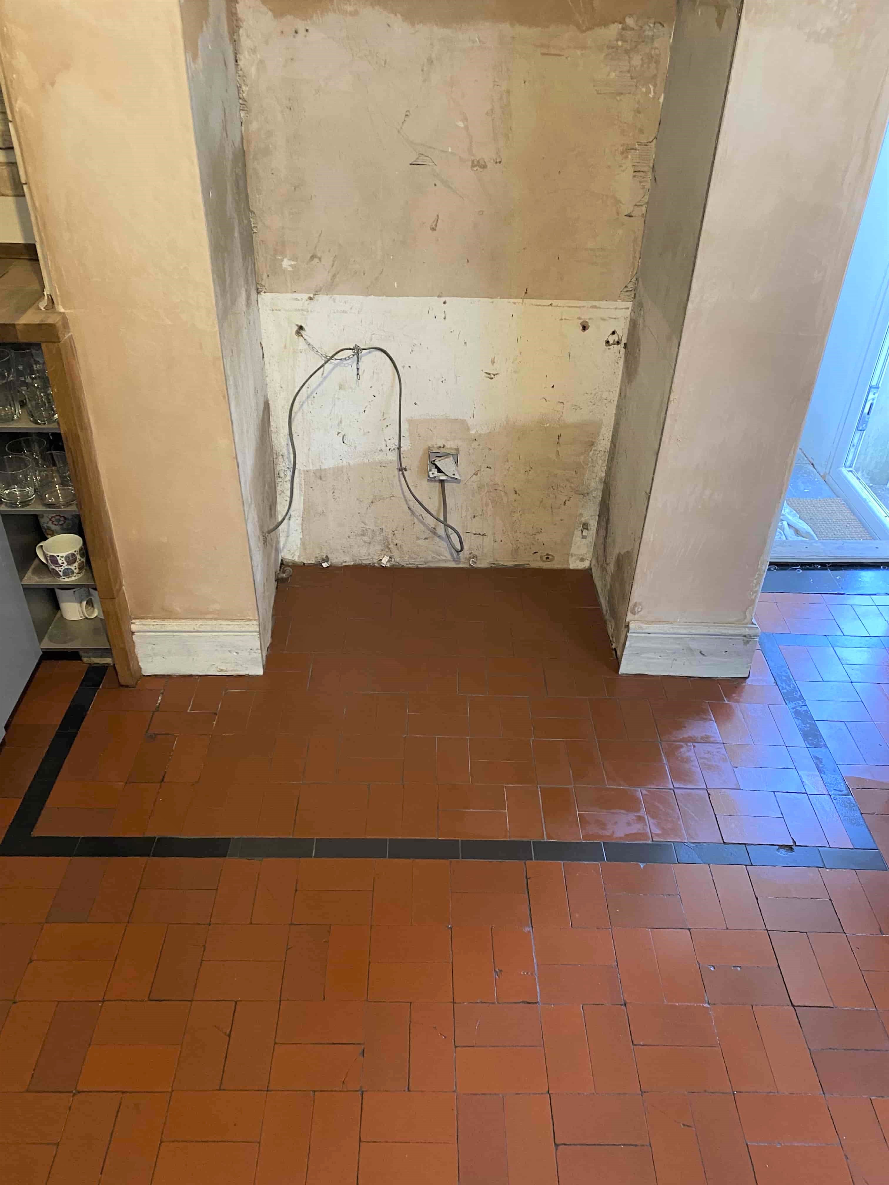 Quarry Tiled Floor After Renovation Morriston Swansea