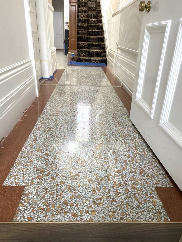 Terrazzo Hallway Floor After Renovation Neath