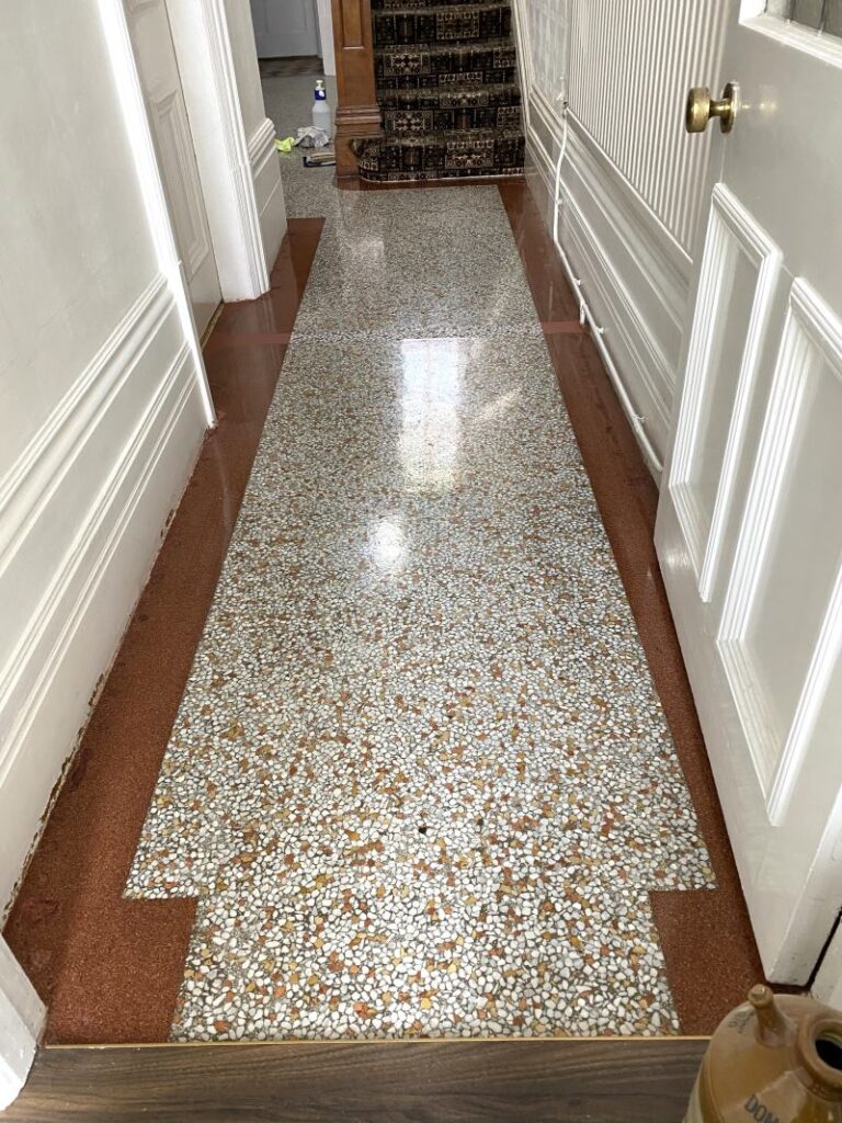 Terrazzo Hallway Floor After Renovation Neath