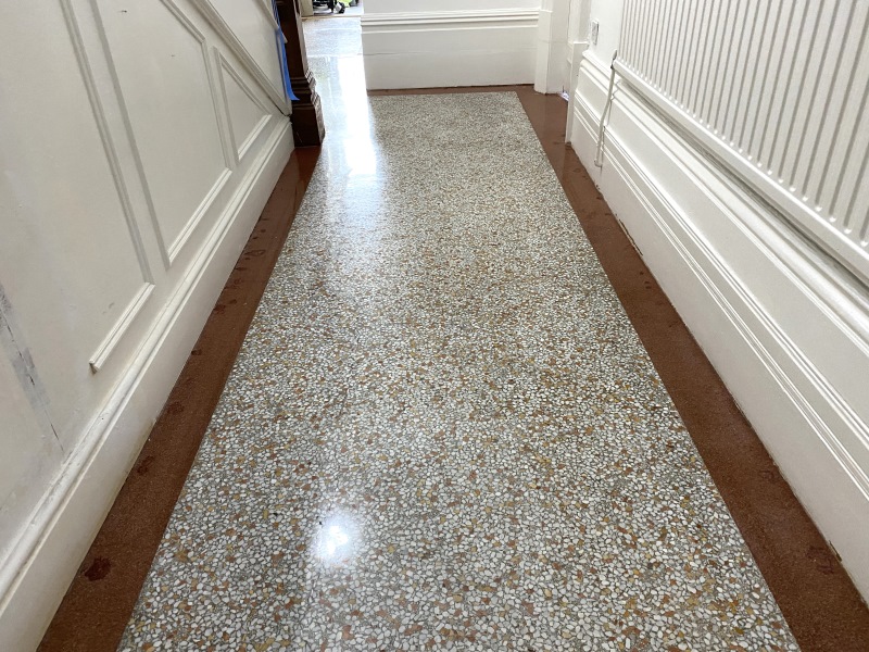 Terrazzo Hallway Floor After Renovation Neath