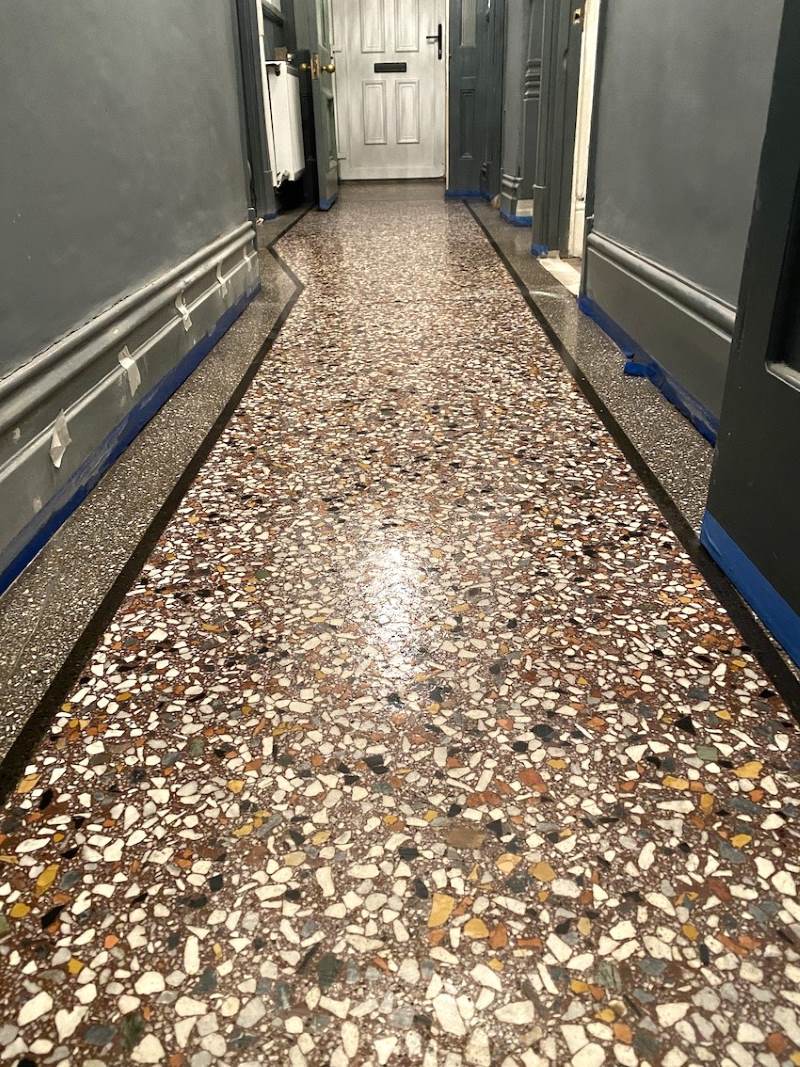 Beautiful Terrazzo Floor After Restoration Pontarddulais Swansea Beautiful Terrazzo Floor After Restoration Pontarddulais Swansea